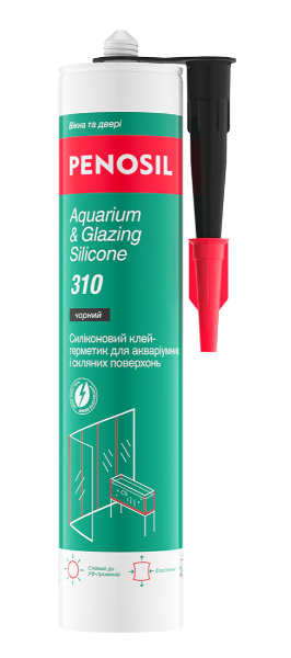 Клей-герметик PENOSIL Aquarium & Glazing Silicone 310 мл. чорний